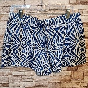 Mossino Blue Geometric  Shorts